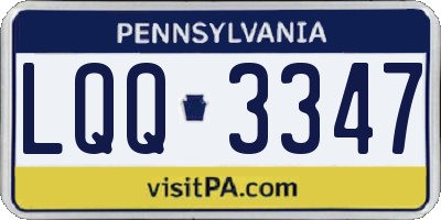 PA license plate LQQ3347
