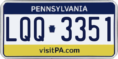 PA license plate LQQ3351
