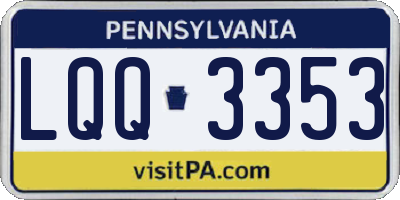 PA license plate LQQ3353