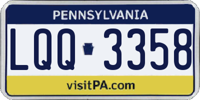 PA license plate LQQ3358