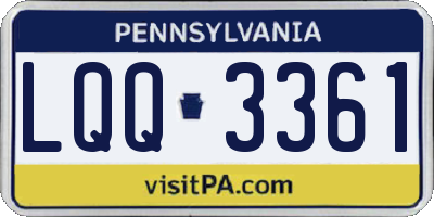 PA license plate LQQ3361