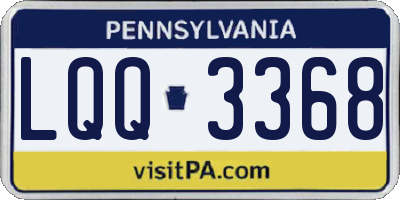PA license plate LQQ3368