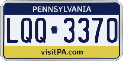 PA license plate LQQ3370