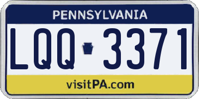 PA license plate LQQ3371