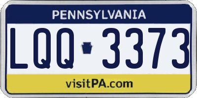 PA license plate LQQ3373