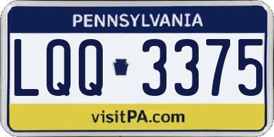 PA license plate LQQ3375