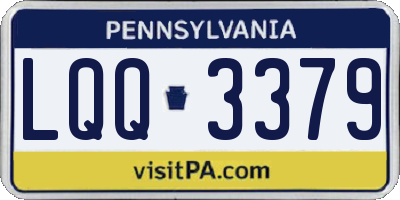 PA license plate LQQ3379