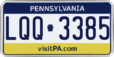 PA license plate LQQ3385
