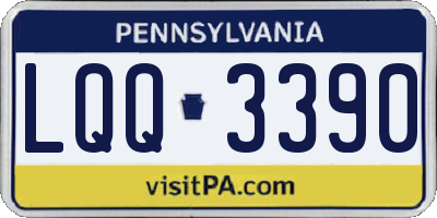 PA license plate LQQ3390
