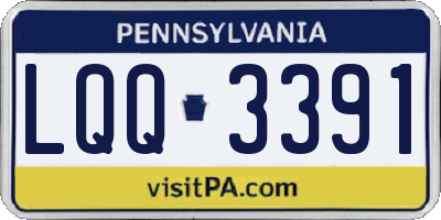 PA license plate LQQ3391