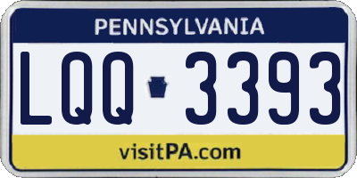 PA license plate LQQ3393