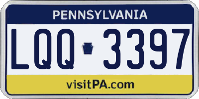 PA license plate LQQ3397