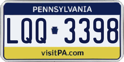 PA license plate LQQ3398
