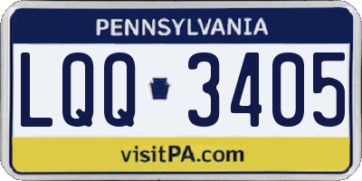 PA license plate LQQ3405