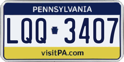 PA license plate LQQ3407