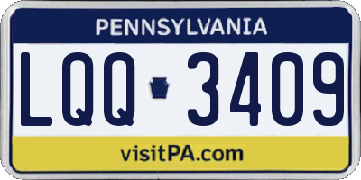 PA license plate LQQ3409