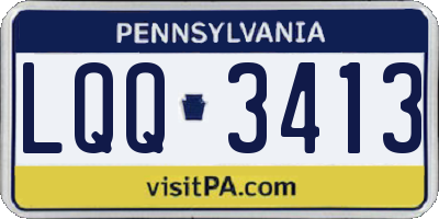 PA license plate LQQ3413