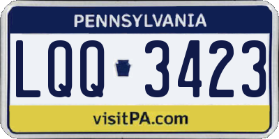 PA license plate LQQ3423