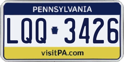 PA license plate LQQ3426