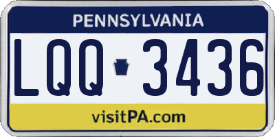 PA license plate LQQ3436