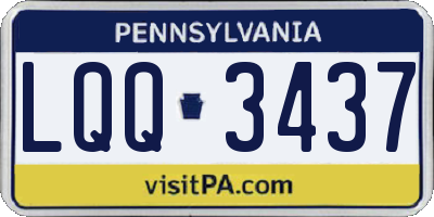 PA license plate LQQ3437