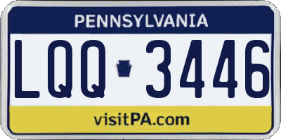 PA license plate LQQ3446