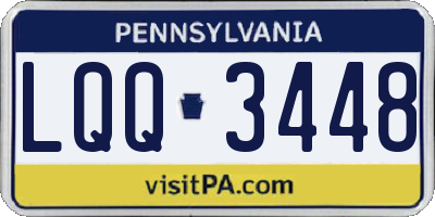 PA license plate LQQ3448