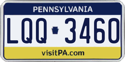 PA license plate LQQ3460