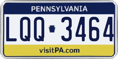 PA license plate LQQ3464