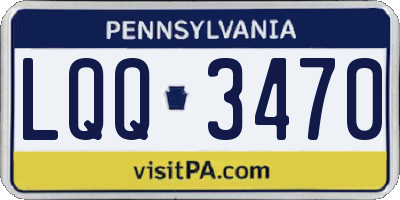 PA license plate LQQ3470