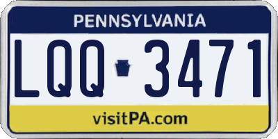 PA license plate LQQ3471
