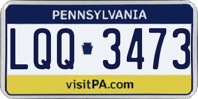 PA license plate LQQ3473