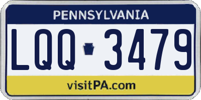 PA license plate LQQ3479