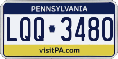 PA license plate LQQ3480