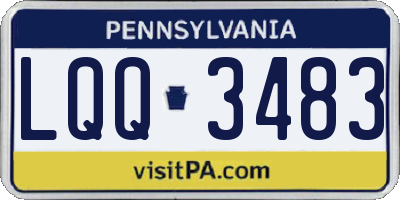 PA license plate LQQ3483