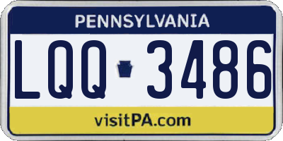 PA license plate LQQ3486