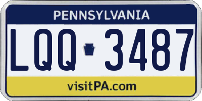 PA license plate LQQ3487