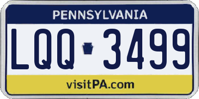 PA license plate LQQ3499