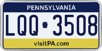 PA license plate LQQ3508