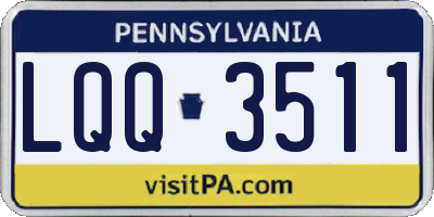 PA license plate LQQ3511