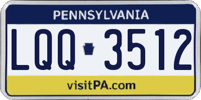 PA license plate LQQ3512