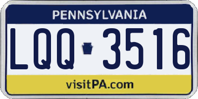 PA license plate LQQ3516