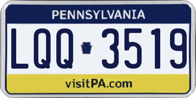 PA license plate LQQ3519