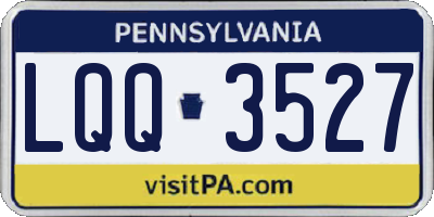 PA license plate LQQ3527