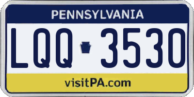 PA license plate LQQ3530