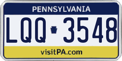 PA license plate LQQ3548