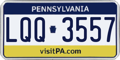 PA license plate LQQ3557