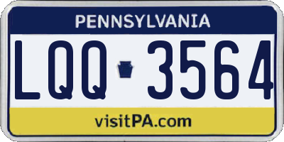 PA license plate LQQ3564