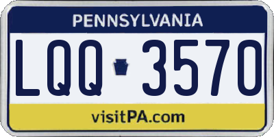 PA license plate LQQ3570
