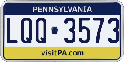 PA license plate LQQ3573